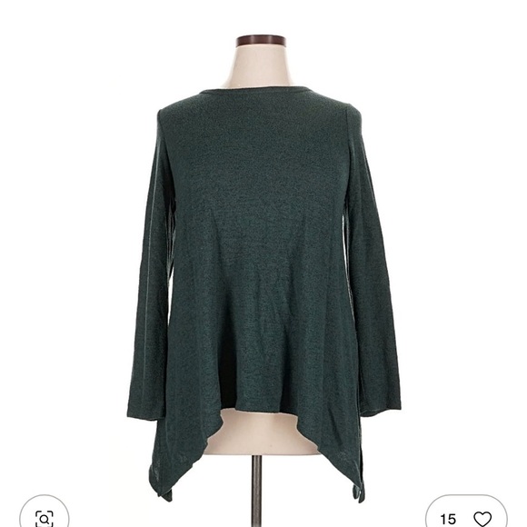 torrid Sweaters - Torrid Super Soft Plush Lace Up Tunic Top Womens Size 1 Green has